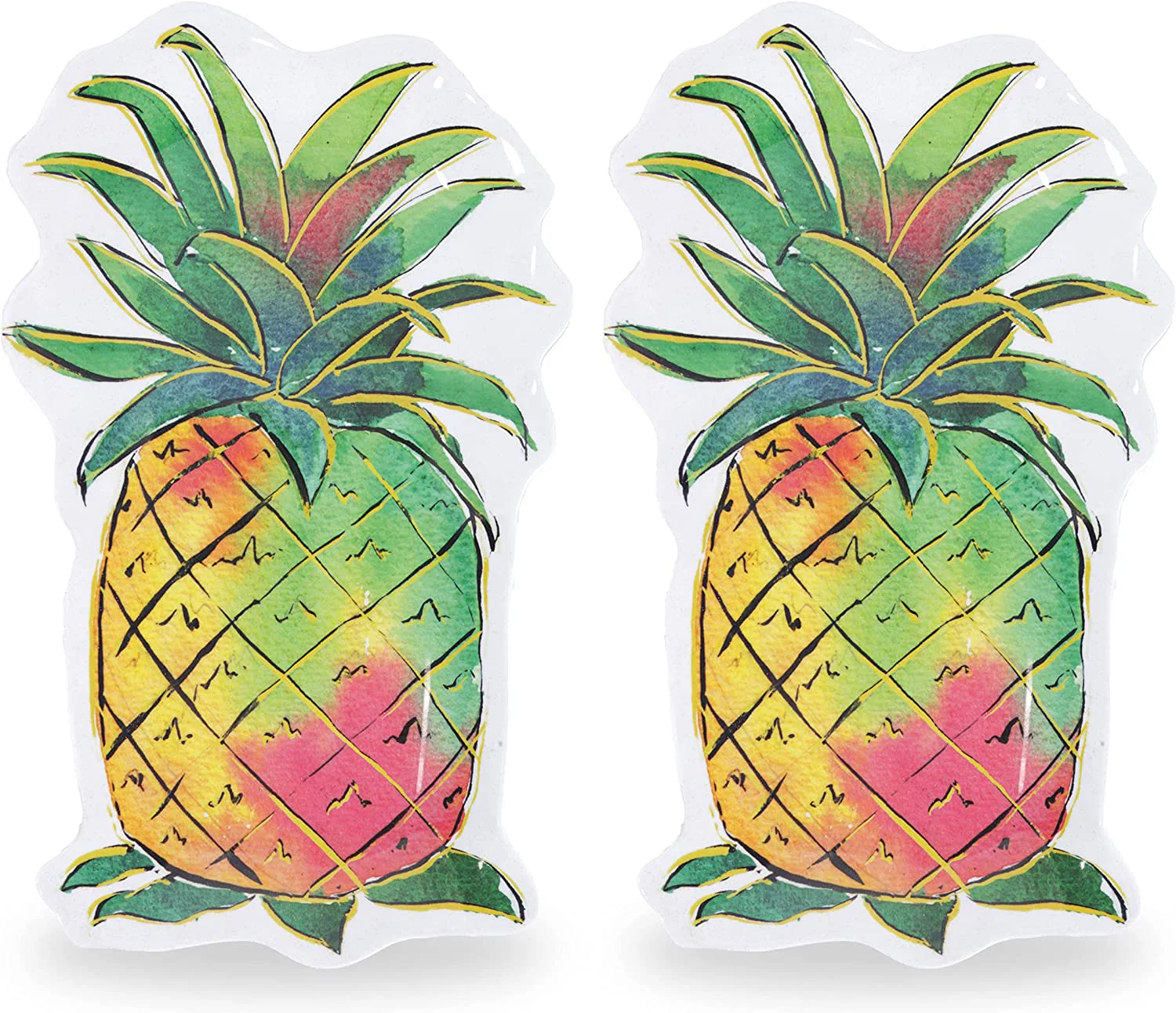 15' Pineapple Melamine Trays - Set of 2