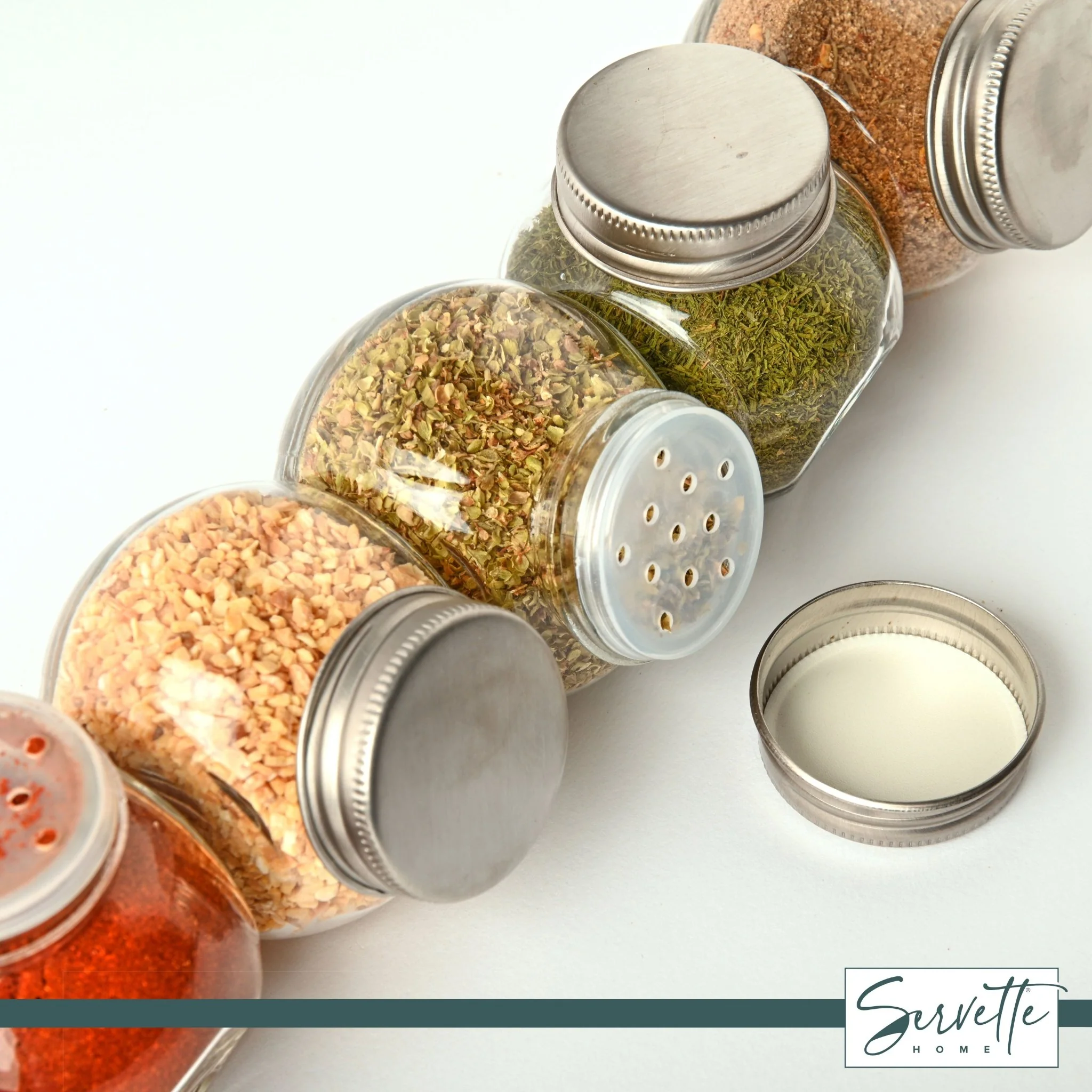 3.4 Ounce Glass Penny Spice Jar - Image 2