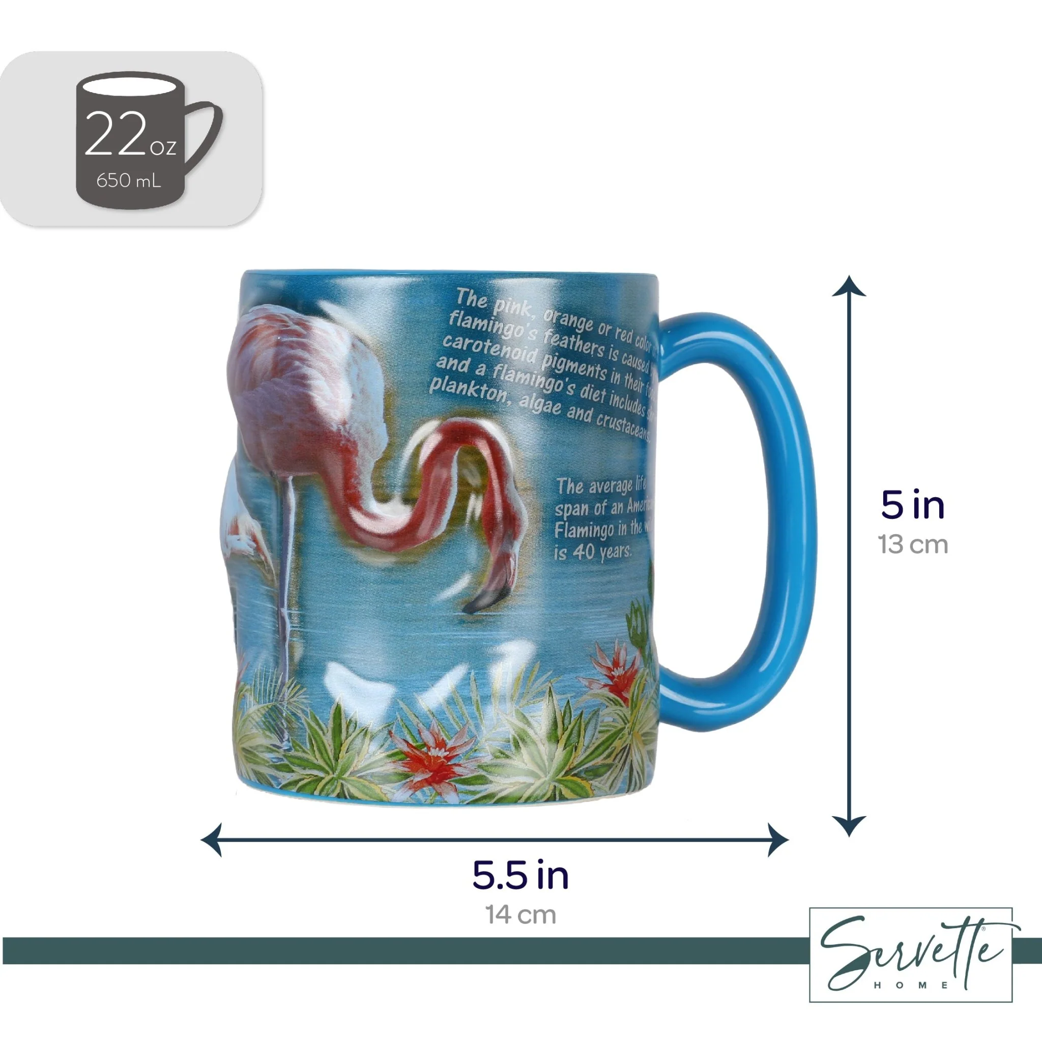 Flamingo 3D Large Mug - Image 4