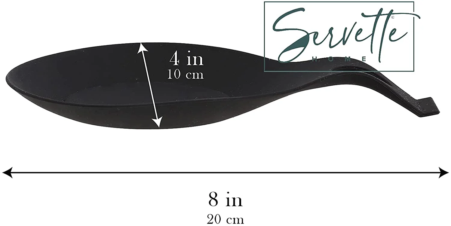 Black Silicone Spoon Rest - Image 6
