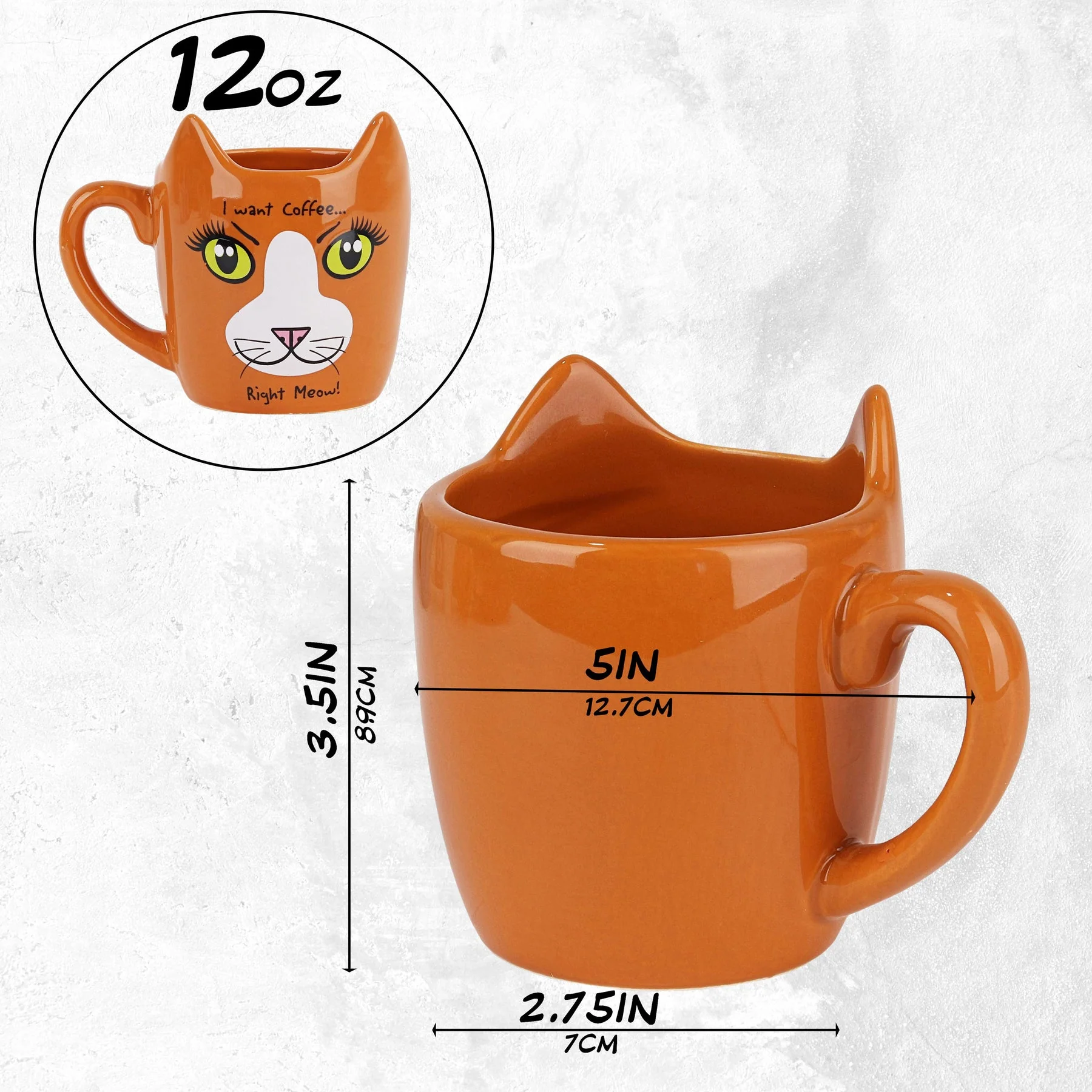 Coffee Meow Cat Mug - Image 4