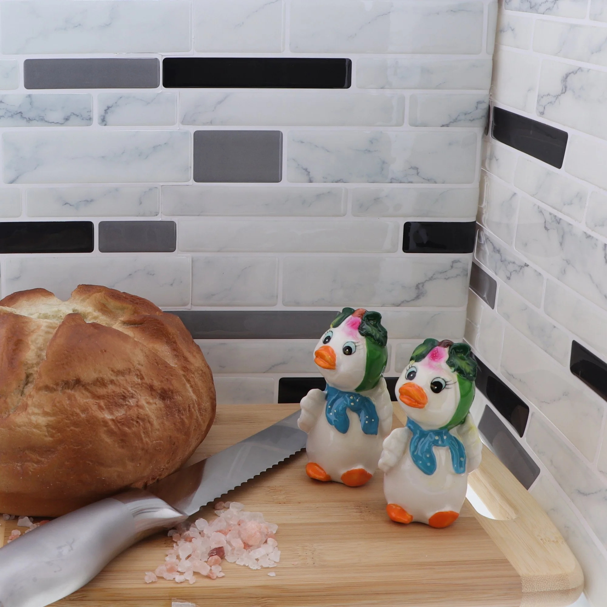 Ceramic Duck with Watermelon Hat Salt & Pepper Shakers - Image 5