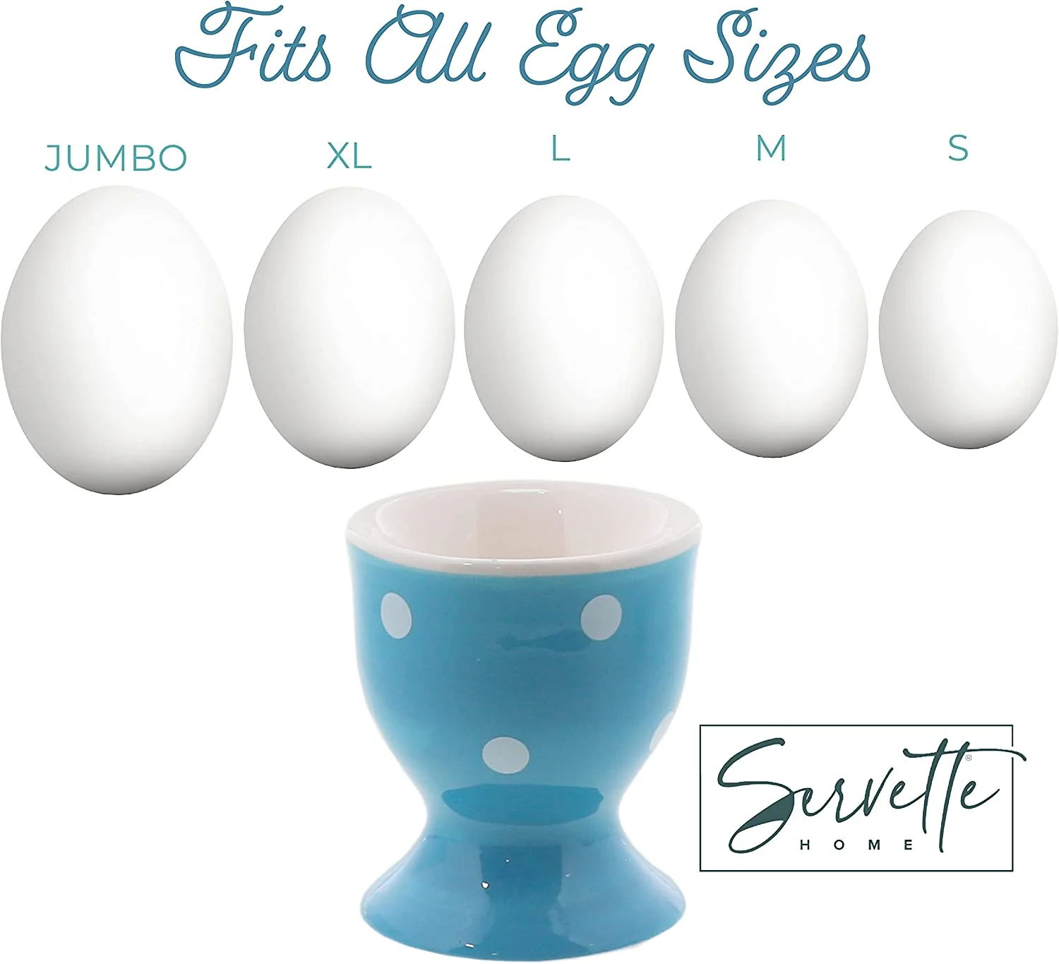 Polka Dot Ceramic Egg Cup - Set of 4 - Image 2