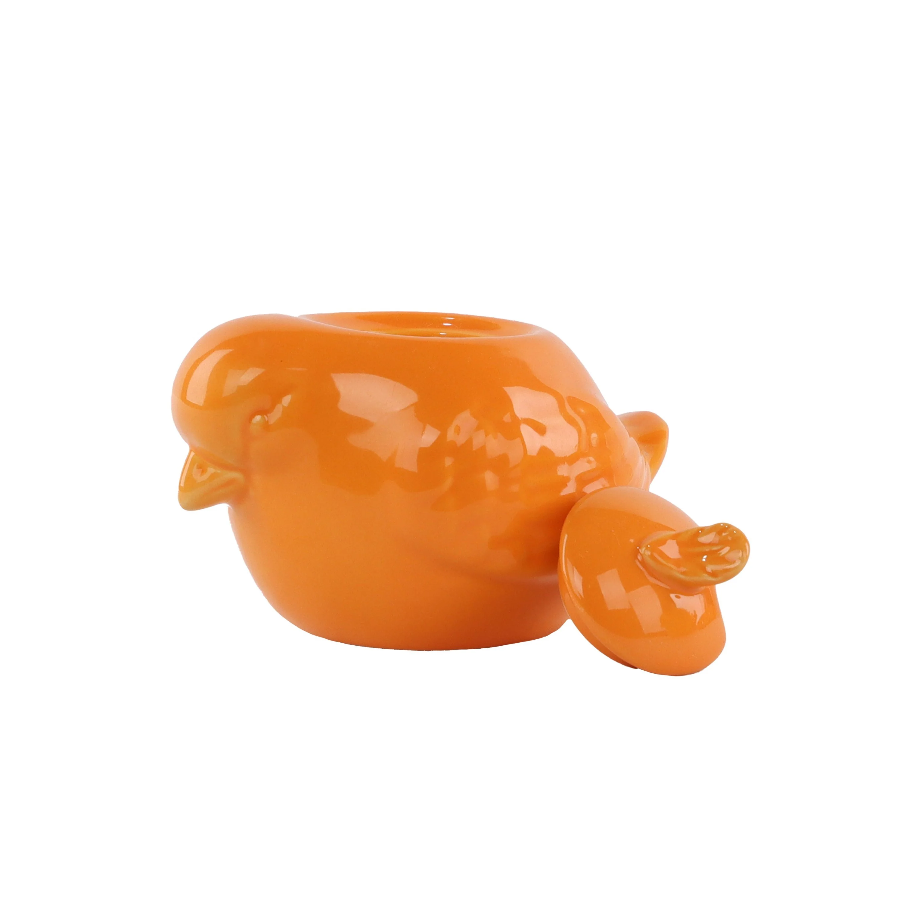Ceramic Orange Bird Sugar Bowl - Image 2