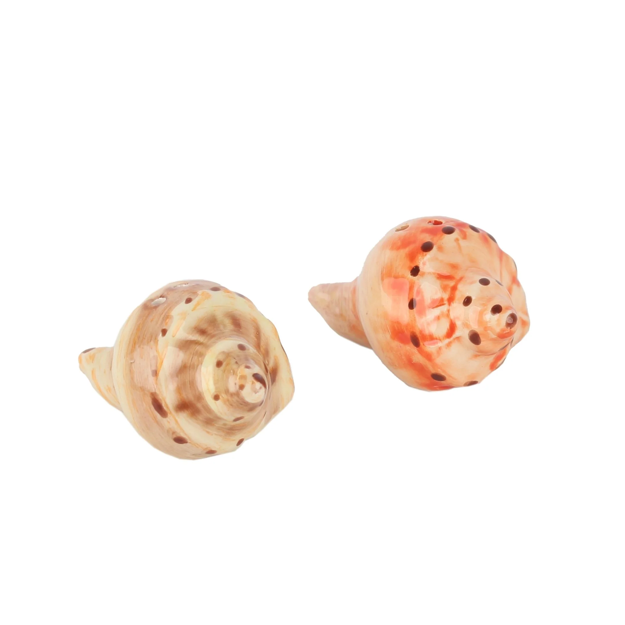 Ceramic Conch Shell Salt and Pepper Shakers