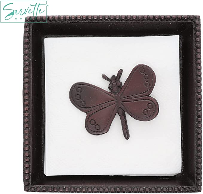 Copper Napkin Holder with Butterfly Weight For Lunch Napkins - Image 5