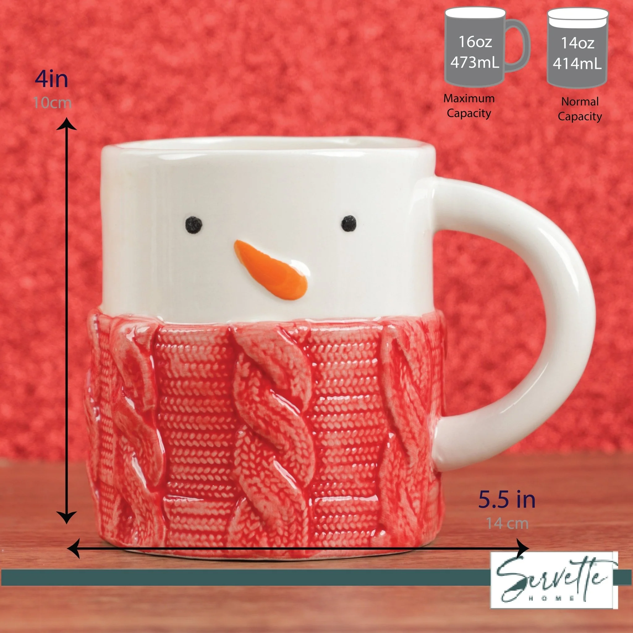 Christmas Mugs Red Sweater Holiday Winter Mugs - Image 5