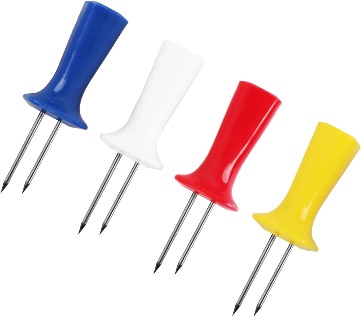 Stainless Steel Corn Holders, 4 Pack, Double Fork Design, Colorful