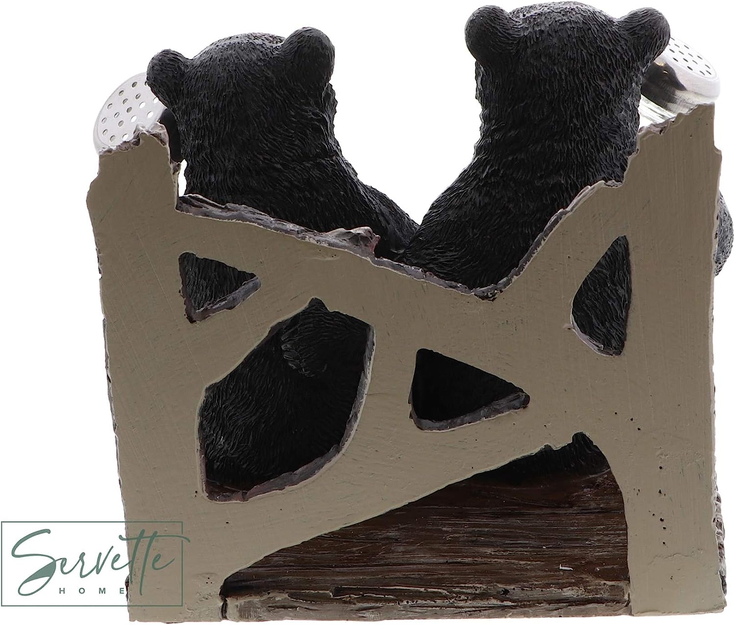 Rustic Kitchen Décor Napkin Holder and Salt and Pepper Shaker Set - Twin Bear - Image 5