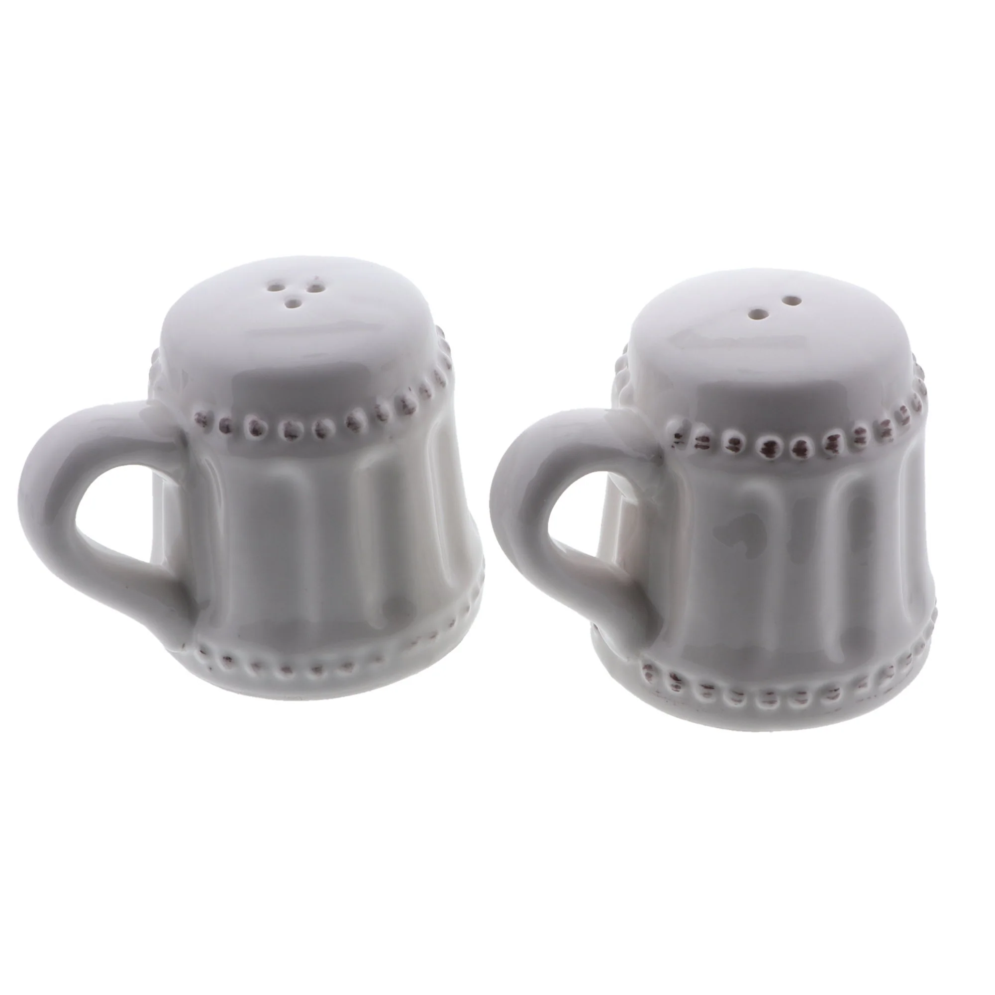 Elegant Ceramic Mason Cup Salt & Pepper Shaker Set - Image 3