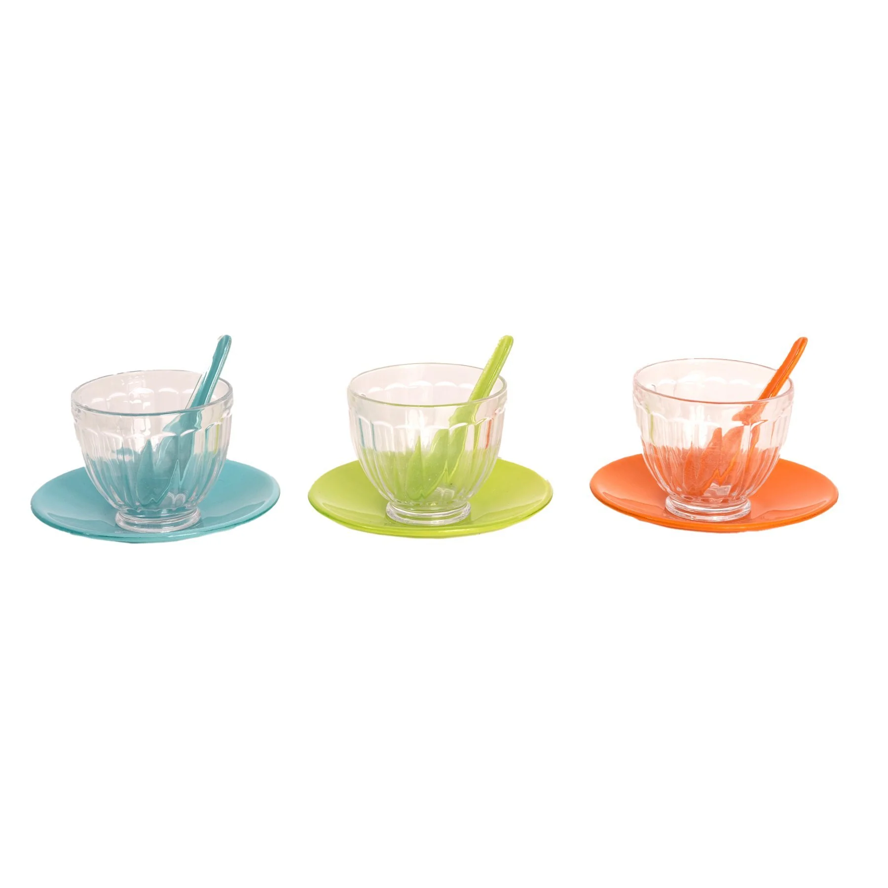 Green Glass Ice Cream Bowl - Image 6