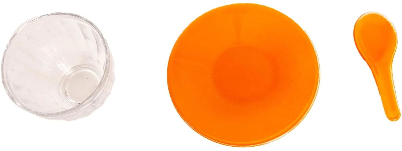 Orange Glass Ice Cream Bowl - Image 5