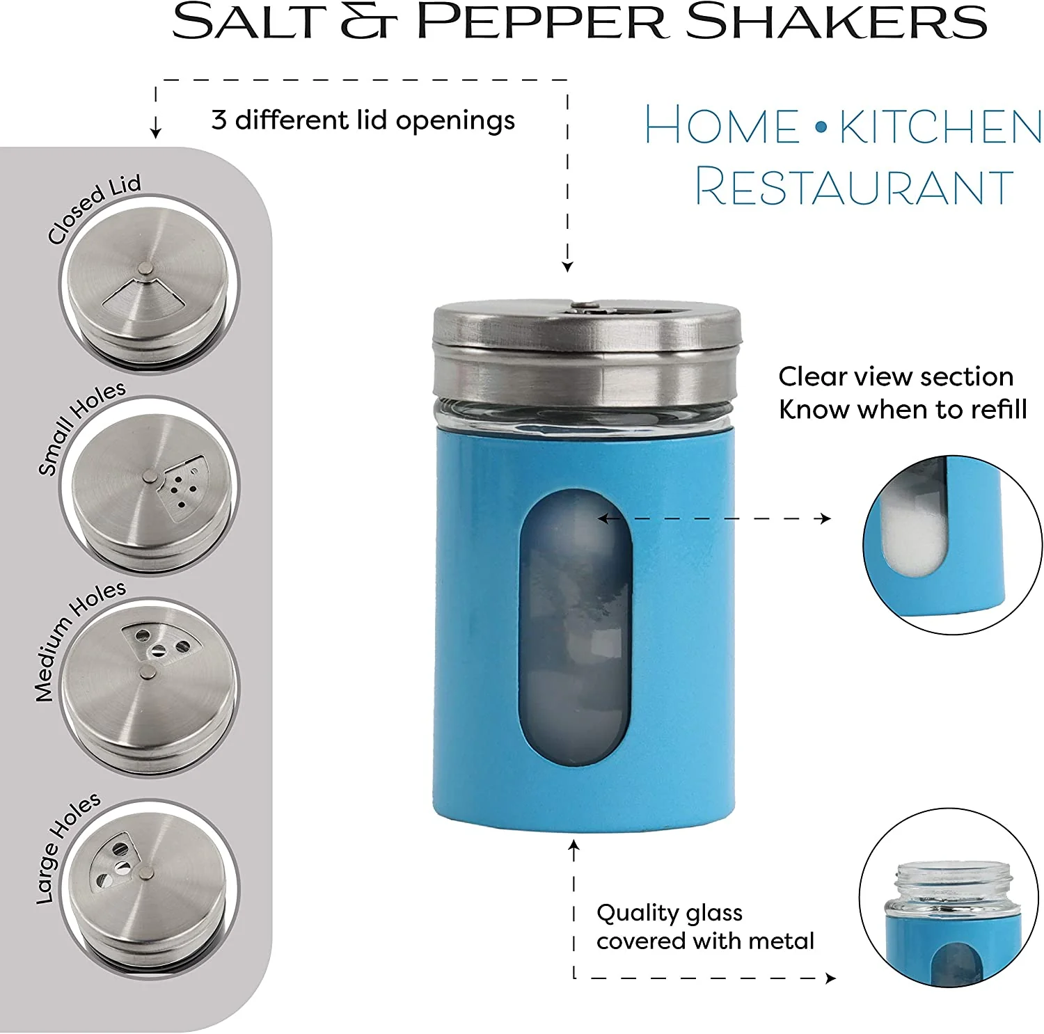 Glass Salt and Pepper Shaker - Set of 2 - Image 5