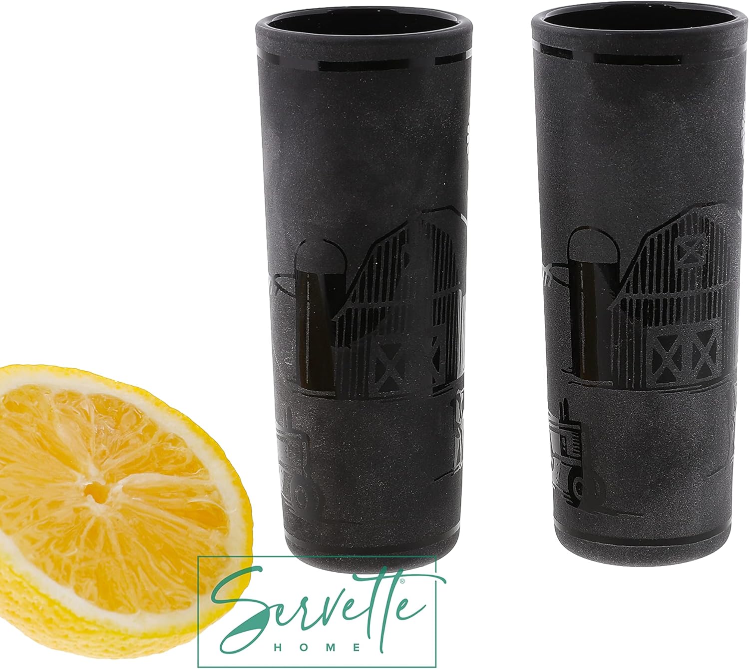 Farm etched 2 Shooter Glass - Set of 2 - Image 5
