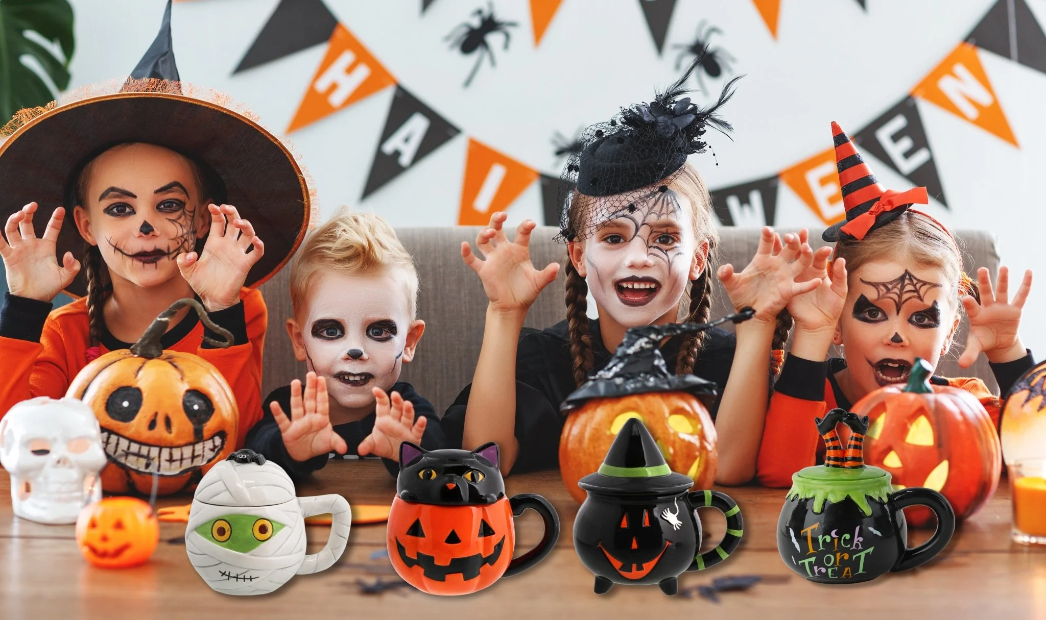 Trick or Treat Halloween Mug with Witch Feet Lid - Image 7