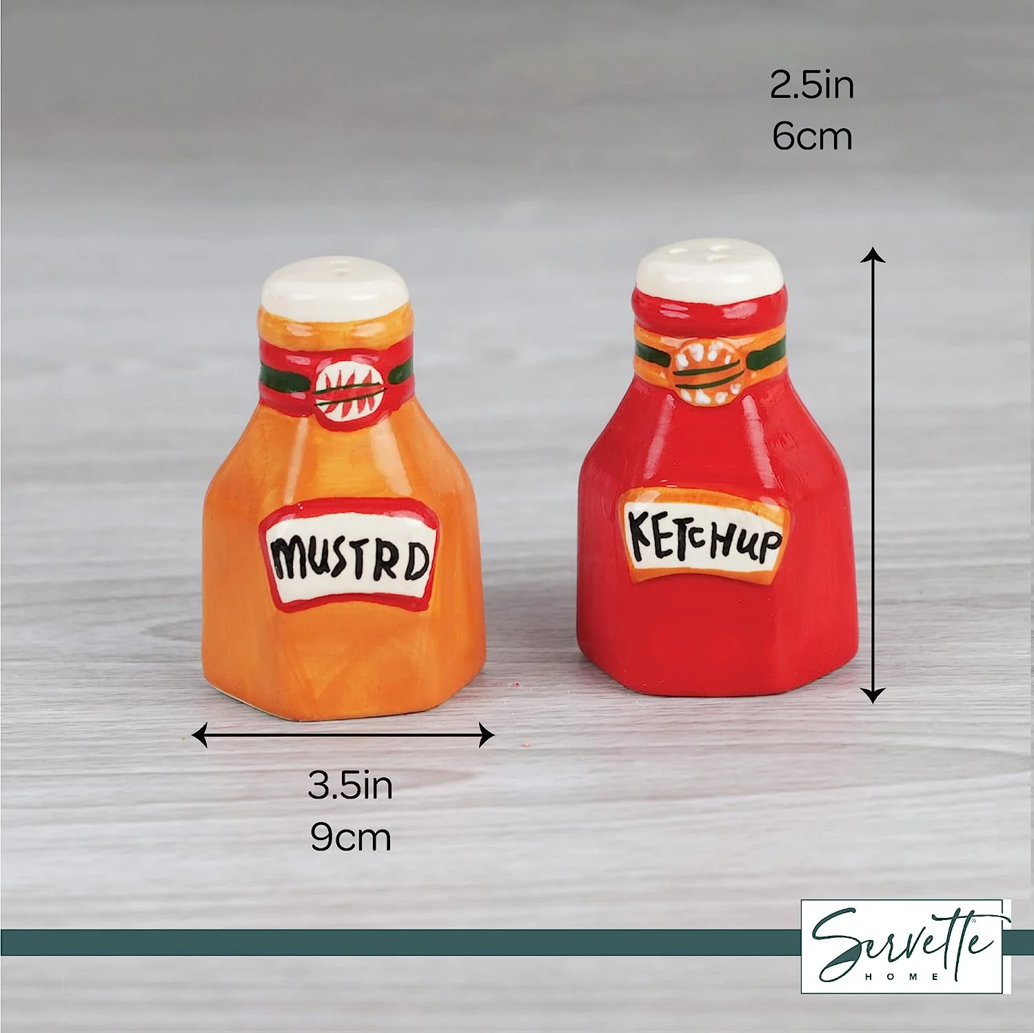 Ketchup and Mustard Salt and Pepper Shaker Set - Image 5