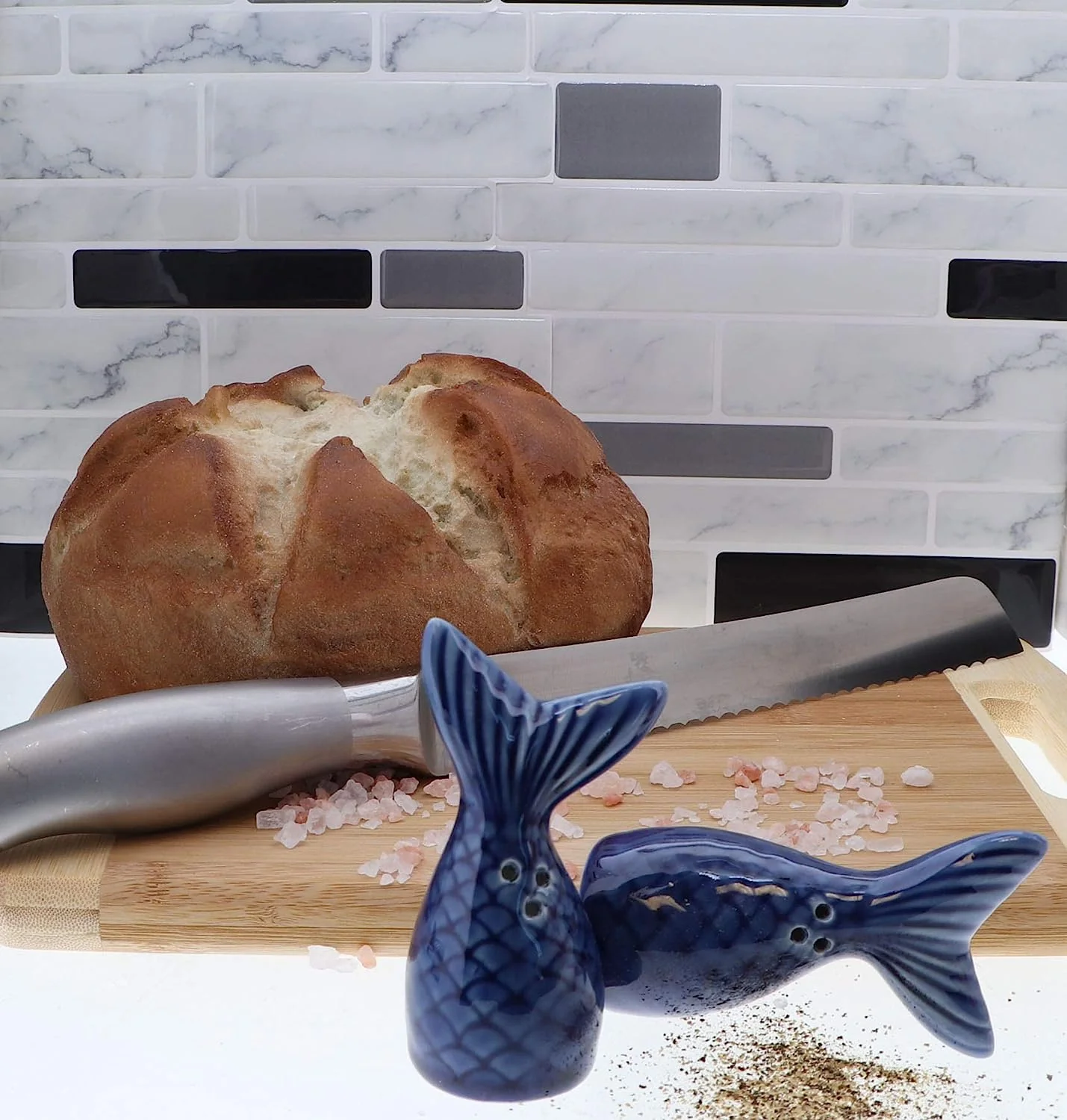 Blue Mermaid Tail Novelty Salt & Pepper Shakers - Image 4