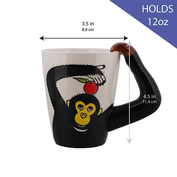 3D Monkey Ceramic Coffee Mug - Image 4