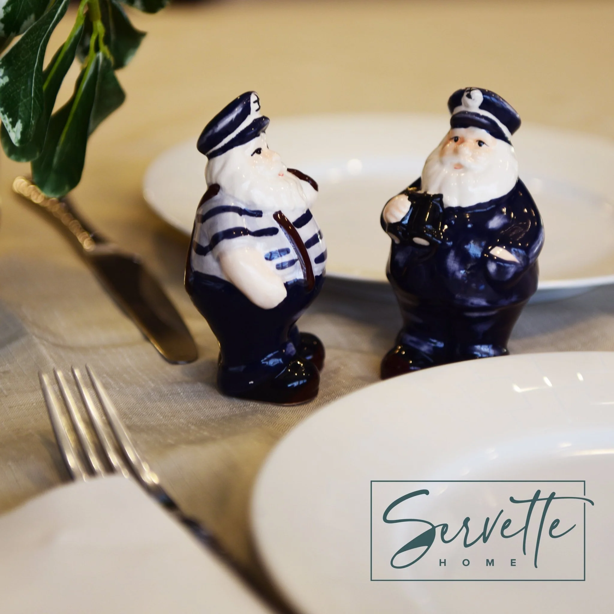 Nautical Kitchen Décor Captain Salt & Pepper Set - Image 2