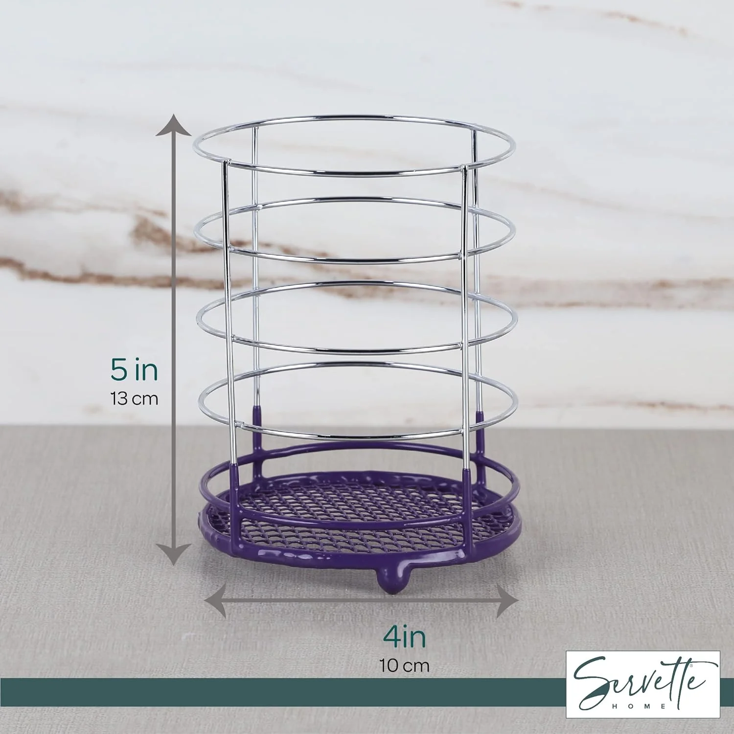 Nonslip Wire Cutlery Holder - Purple - Image 5