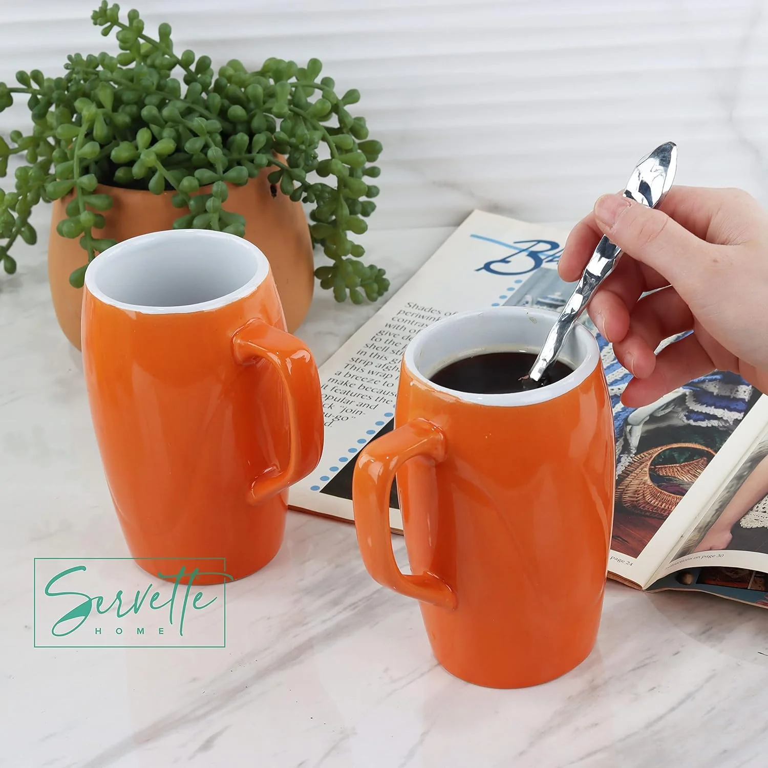 14oz Oval Mug - Set of 2 - Image 7