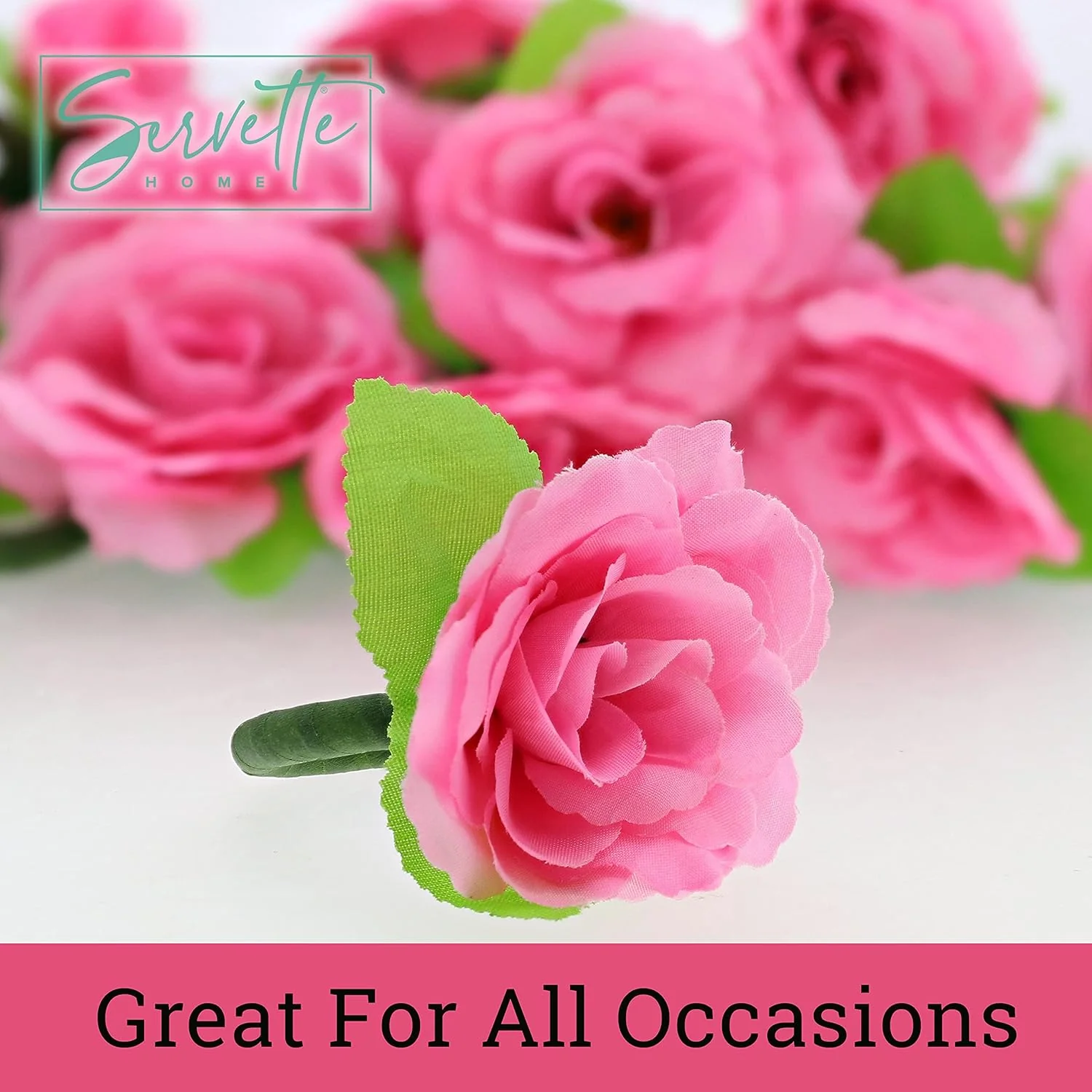 Pink Flower Napkin Rings - Set of 10 - Image 6