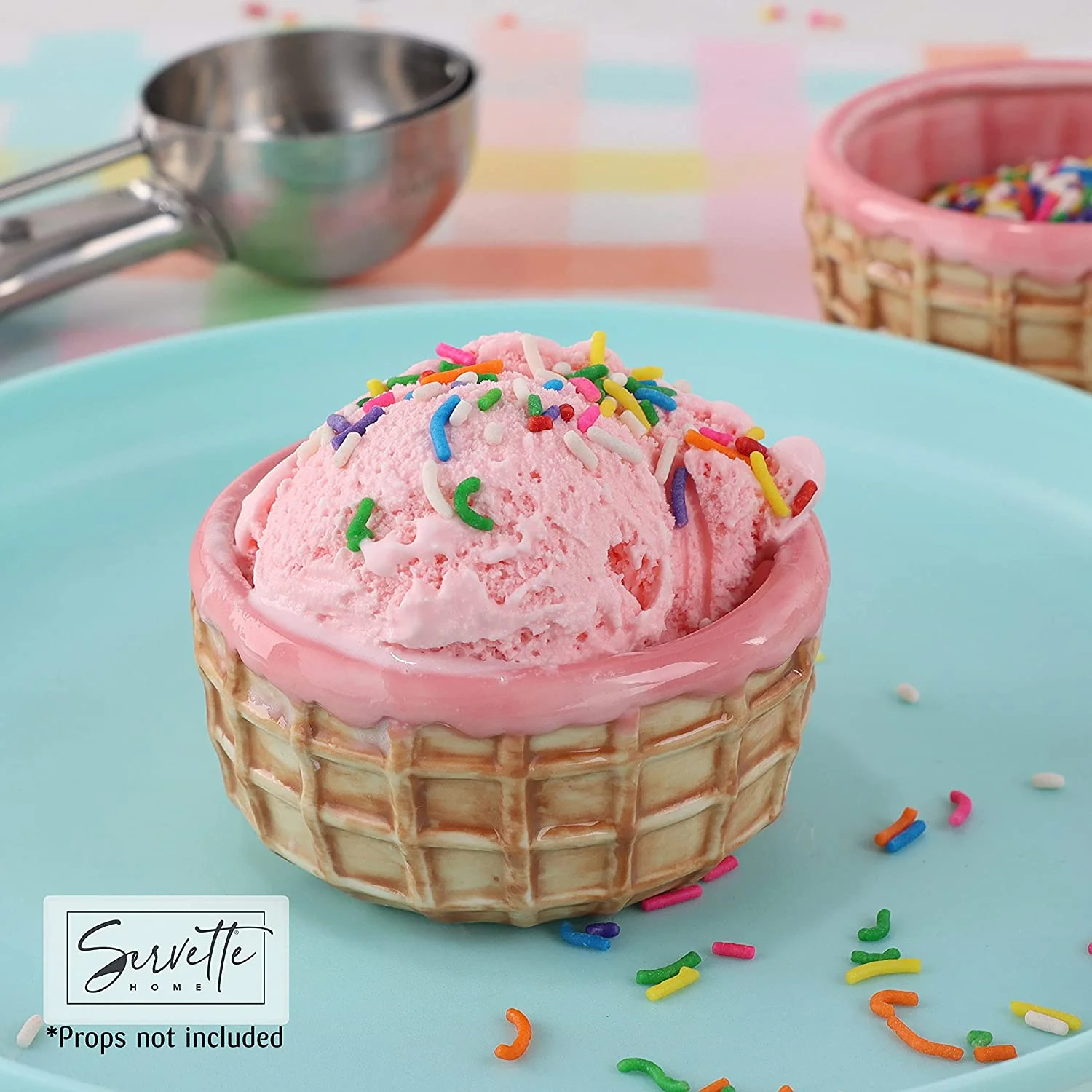 2 Pink Sundae Ice Cream Bowls - Image 5