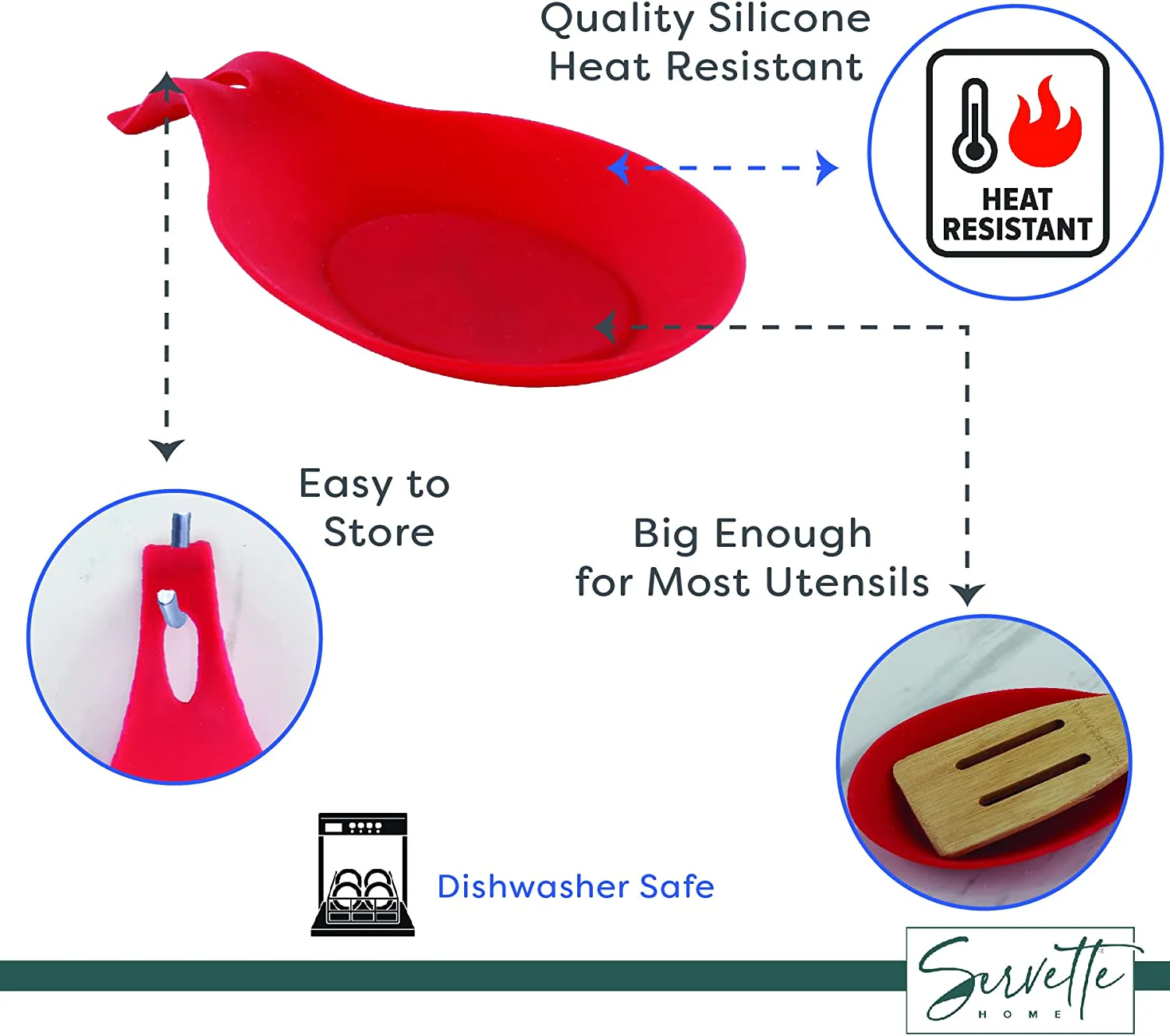 Red Silicone Spoon Rest - Image 5