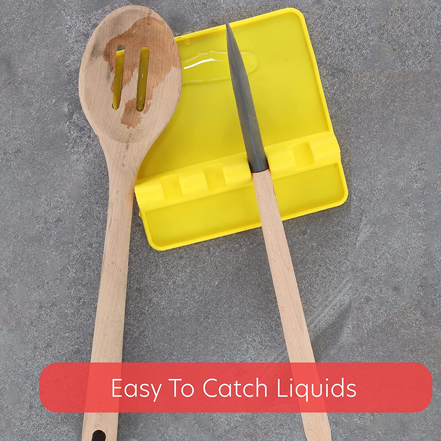 Yellow Silicone Multi Spoon Rest - Image 7