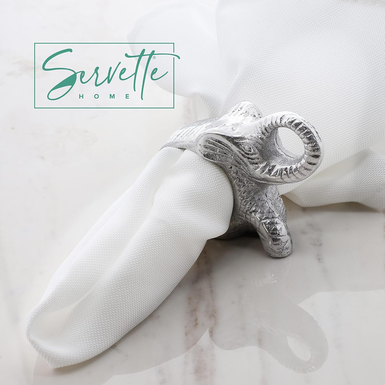 Elephant Napkin Rings - Set of 2 - Image 3