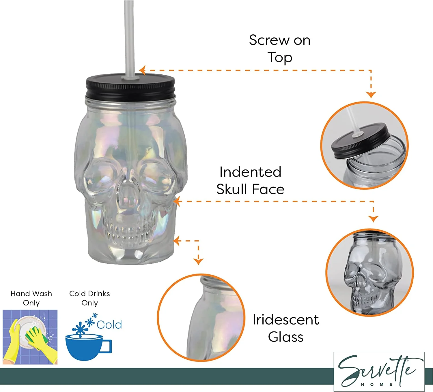 Skull Sipper Mug - Set of 2 - Image 5