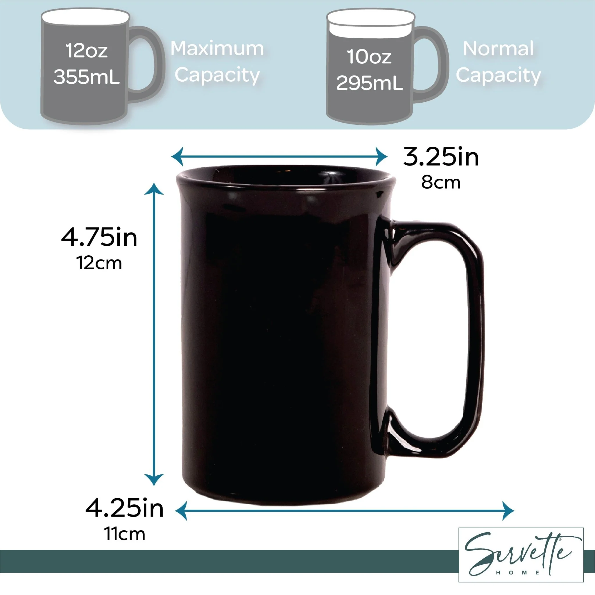 Small Black Ceramic Coffee Mug - Image 6