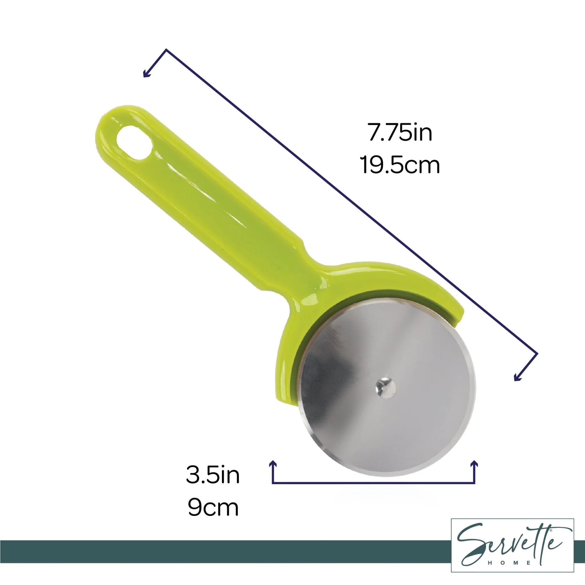 Stainless Pizza Cutter Green - Image 5