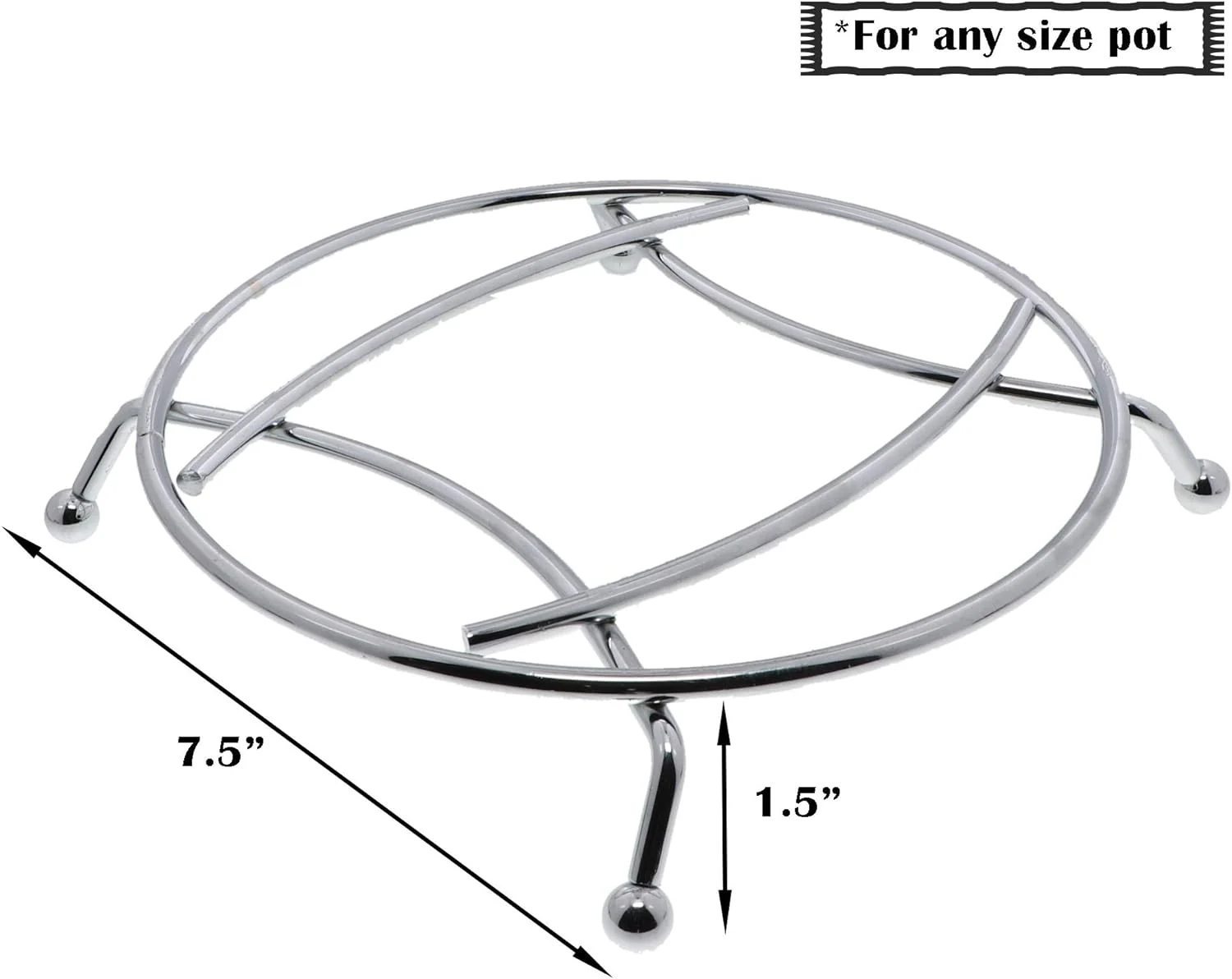 Chrome Footed Trivet - Image 2