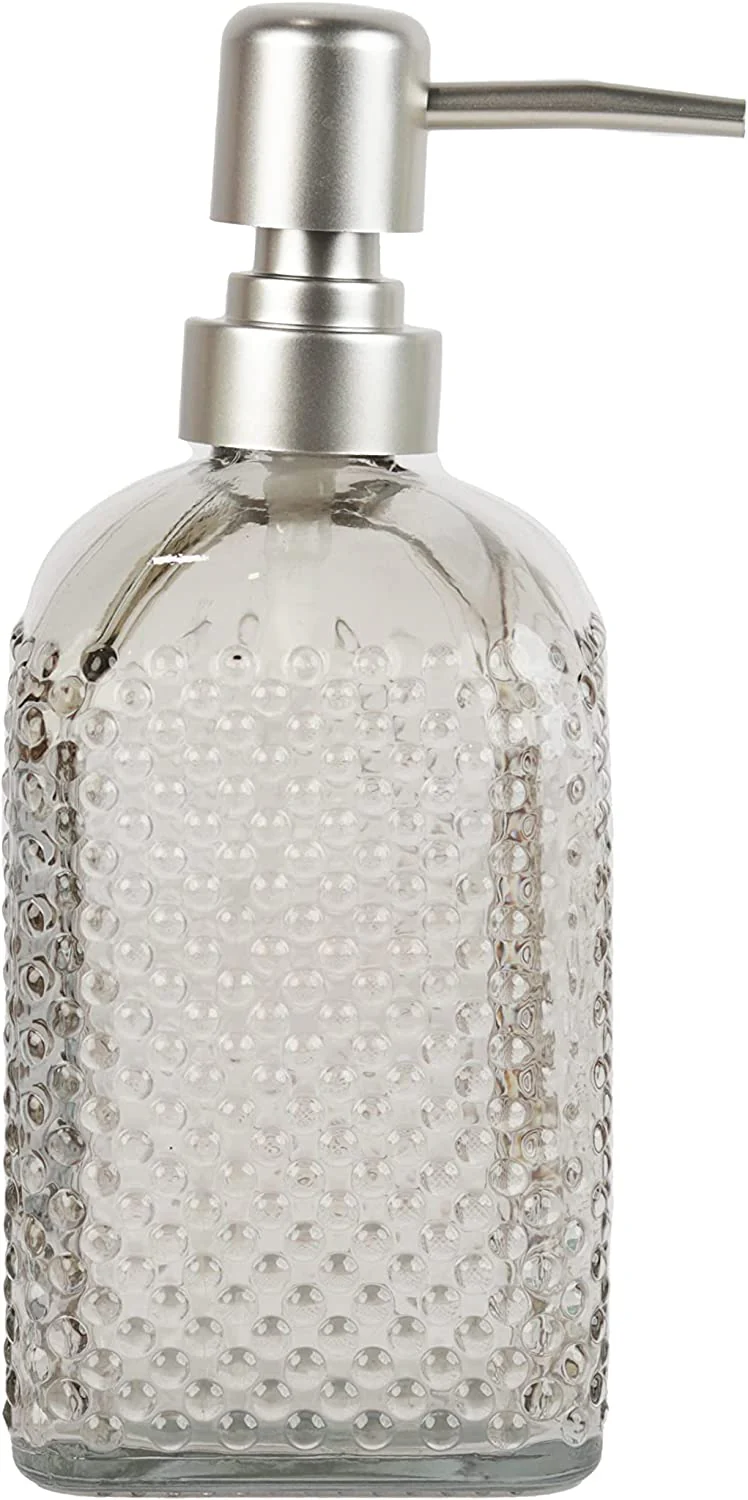 Dotted Glass Soap Dispenser - Sand
