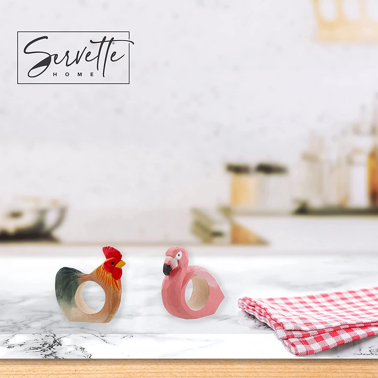 Wooden Flamingo Napkin Rings - Image 6
