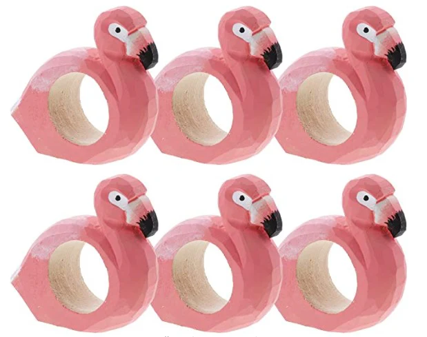 Wooden Flamingo Napkin Rings - Image 7